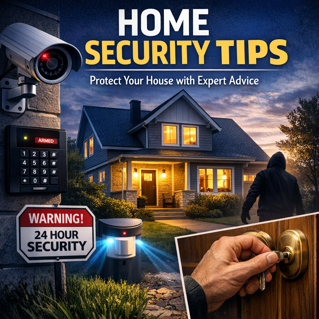 Illustration of Home Security Tips: Protect Your House with Expert Advice