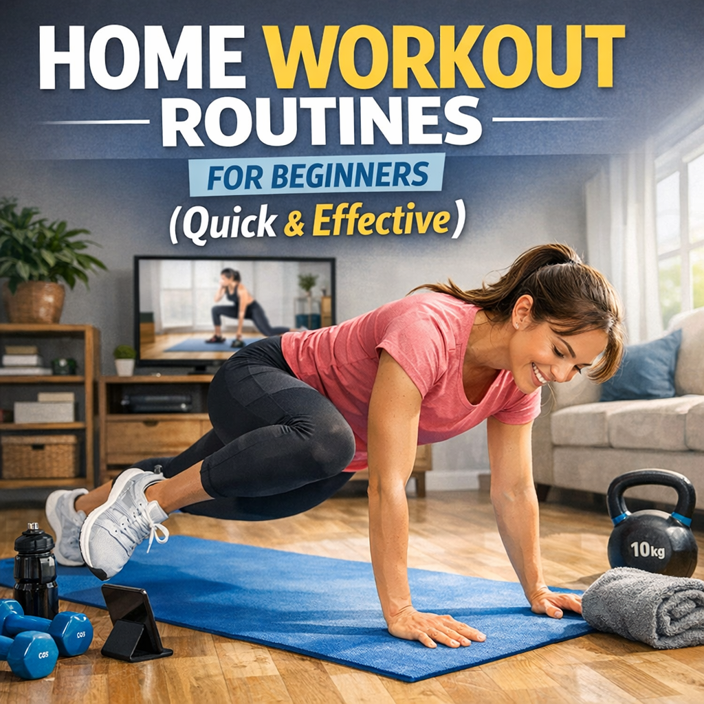 Illustration of Home Workout Routines for Beginners (Quick & Effective)