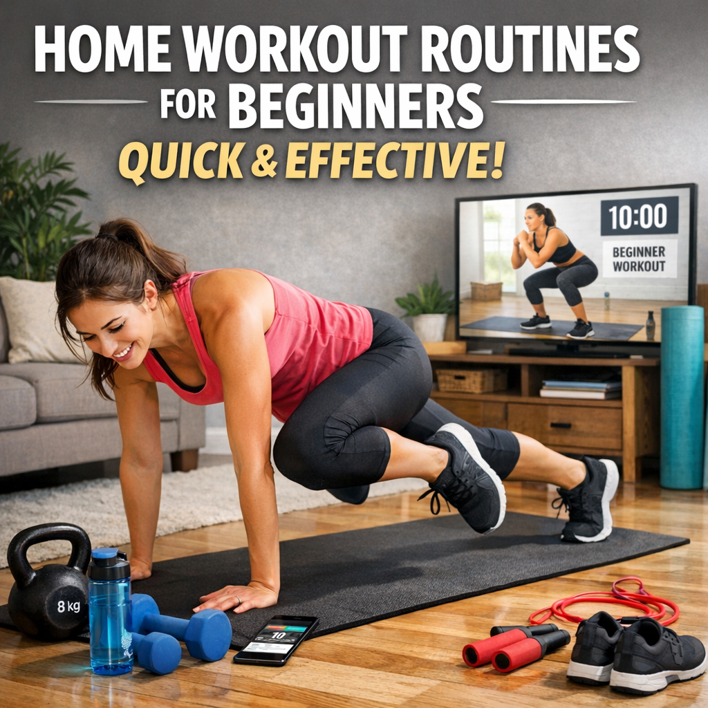 Illustration of Home Workout Routines for Beginners (Quick & Effective)