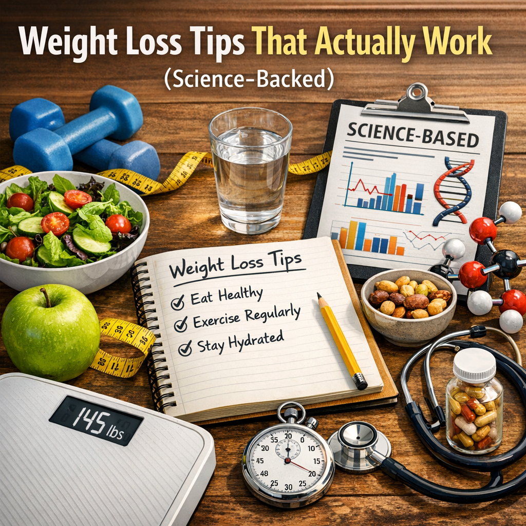 Illustration of Weight Loss Tips That Actually Work (Science-Backed)